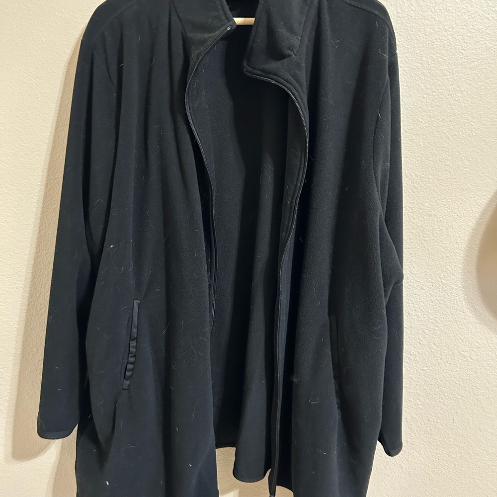 Woman Within Black Cape Jacket